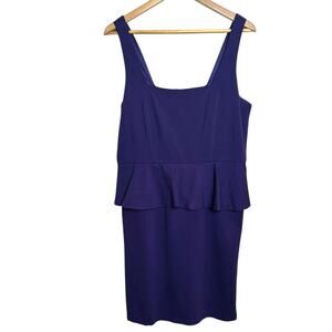 Vivienne Tam Size Large Purple Tiered Peplum Tank Dress